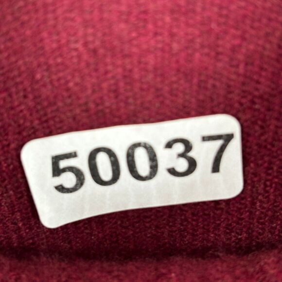 TAHARI Sweater M Pure Luxe Cashmere Mock Neck Ribbed Pullover Jumper Red - Picture 12 of 12